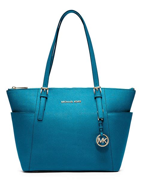 michael kors jet set small tote turquoise|Michael Kors jet set luggage.